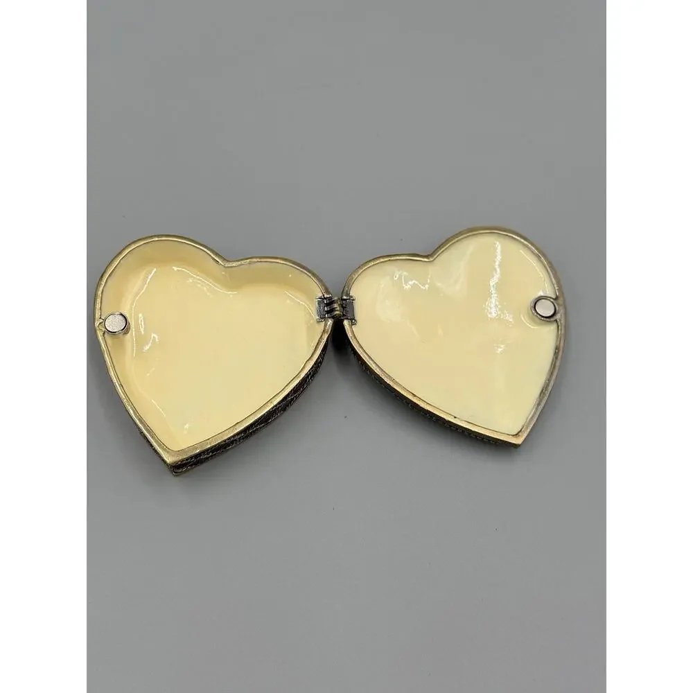 Trinket Box Object d' art L’amour Jeweled Heart Art Form‎ Collectibles 2009